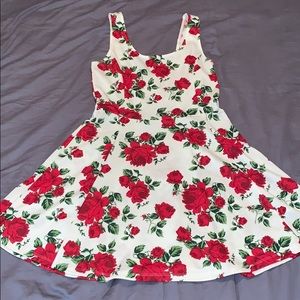 H&M rose print dress
